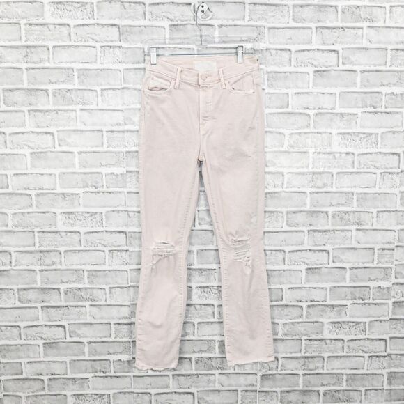 MOTHER Superior Denim High Waisted Rascal Ankle Jeans Soft Pink sz 25 - Picture 5 of 15